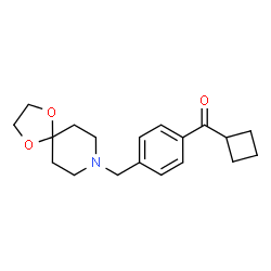 ChemSpider 2D Image | Cyclobutyl[4-(1,4-dioxa-8-azaspiro[4.5]dec-8-ylmethyl)phenyl]methanone | C19H25NO3