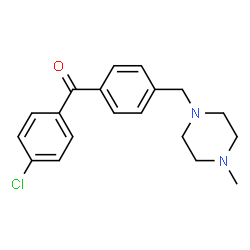 ChemSpider 2D Image | (4-Chlorophenyl){4-[(4-methyl-1-piperazinyl)methyl]phenyl}methanone | C19H21ClN2O