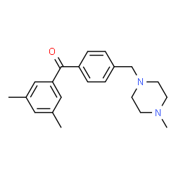 ChemSpider 2D Image | (3,5-Dimethylphenyl){4-[(4-methyl-1-piperazinyl)methyl]phenyl}methanone | C21H26N2O