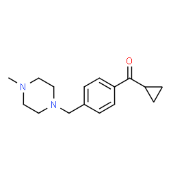 ChemSpider 2D Image | Cyclopropyl[4-[(4-methyl-1-piperazinyl)methyl]phenyl]methanone | C16H22N2O