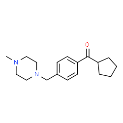 ChemSpider 2D Image | Cyclopentyl{4-[(4-methyl-1-piperazinyl)methyl]phenyl}methanone | C18H26N2O