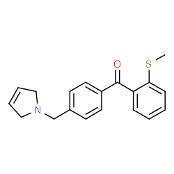 ChemSpider 2D Image | (4-((2,5-Dihydro-1H-pyrrol-1-yl)methyl)phenyl)(2-(methylthio)phenyl)methanone | C19H19NOS