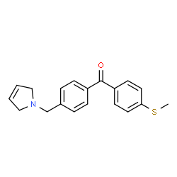 ChemSpider 2D Image | (4-((2,5-Dihydro-1H-pyrrol-1-yl)methyl)phenyl)(4-(methylthio)phenyl)methanone | C19H19NOS