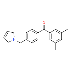 ChemSpider 2D Image | [4-(2,5-Dihydro-1H-pyrrol-1-ylmethyl)phenyl](3,5-dimethylphenyl)methanone | C20H21NO