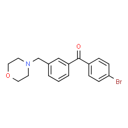 ChemSpider 2D Image | 4-{[3-(4-BROMOBENZOYL)PHENYL]METHYL}MORPHOLINE | C18H18BrNO2