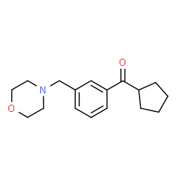 ChemSpider 2D Image | 4-[(3-CYCLOPENTANECARBONYLPHENYL)METHYL]MORPHOLINE | C17H23NO2