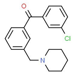 ChemSpider 2D Image | (3-Chlorophenyl)[3-(1-piperidinylmethyl)phenyl]methanone | C19H20ClNO