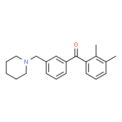 ChemSpider 2D Image | 1-{[3-(2,3-dimethylbenzoyl)phenyl]methyl}piperidine | C21H25NO