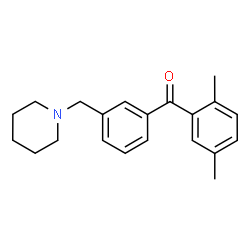 ChemSpider 2D Image | 1-{[3-(2,5-dimethylbenzoyl)phenyl]methyl}piperidine | C21H25NO