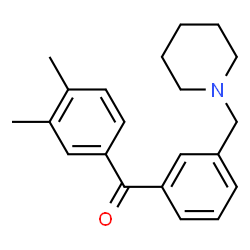 ChemSpider 2D Image | 1-{[3-(3,4-dimethylbenzoyl)phenyl]methyl}piperidine | C21H25NO