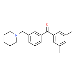 ChemSpider 2D Image | 1-{[3-(3,5-dimethylbenzoyl)phenyl]methyl}piperidine | C21H25NO