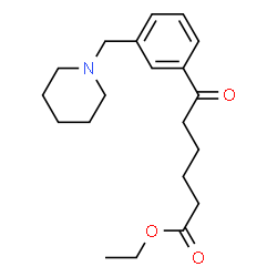 ChemSpider 2D Image | Ethyl 6-oxo-6-[3-(1-piperidinylmethyl)phenyl]hexanoate | C20H29NO3