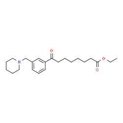 ChemSpider 2D Image | ethyl 8-oxo-8-[3-(piperidinomethyl)phenyl]octanoate | C22H33NO3