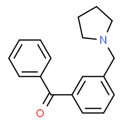 ChemSpider 2D Image | 3-(pyrrolidinomethyl)benzophenone | C18H19NO