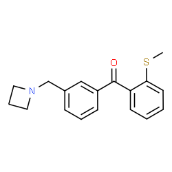 ChemSpider 2D Image | (3-(Azetidin-1-ylmethyl)phenyl)(2-(methylthio)phenyl)methanone | C18H19NOS