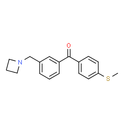 ChemSpider 2D Image | (3-(Azetidin-1-ylmethyl)phenyl)(4-(methylthio)phenyl)methanone | C18H19NOS