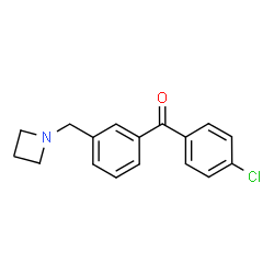 ChemSpider 2D Image | [3-(1-Azetidinylmethyl)phenyl](4-chlorophenyl)methanone | C17H16ClNO