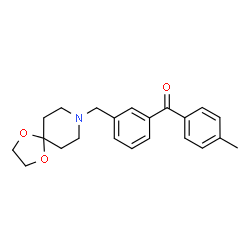 ChemSpider 2D Image | (3-(1,4-Dioxa-8-azaspiro[4.5]decan-8-ylmethyl)phenyl)(p-tolyl)methanone | C22H25NO3
