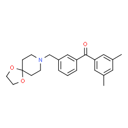 ChemSpider 2D Image | (3,5-Dimethylphenyl)[3-(1,4-dioxa-8-azaspiro[4.5]dec-8-ylmethyl)phenyl]methanone | C23H27NO3