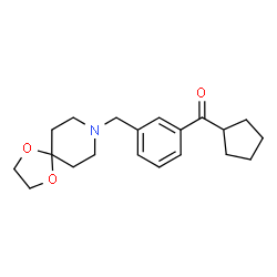 ChemSpider 2D Image | Cyclopentyl[3-(1,4-dioxa-8-azaspiro[4.5]dec-8-ylmethyl)phenyl]methanone | C20H27NO3