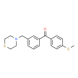 ChemSpider 2D Image | [4-(Methylsulfanyl)phenyl][3-(4-thiomorpholinylmethyl)phenyl]methanone | C19H21NOS2
