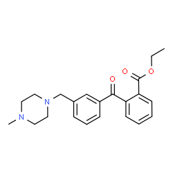 ChemSpider 2D Image | Ethyl 2-{3-[(4-methyl-1-piperazinyl)methyl]benzoyl}benzoate | C22H26N2O3