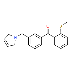 ChemSpider 2D Image | (3-((2,5-Dihydro-1H-pyrrol-1-yl)methyl)phenyl)(2-(methylthio)phenyl)methanone | C19H19NOS