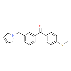 ChemSpider 2D Image | (3-((2,5-Dihydro-1H-pyrrol-1-yl)methyl)phenyl)(4-(methylthio)phenyl)methanone | C19H19NOS