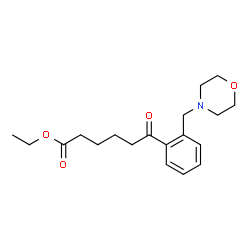 ChemSpider 2D Image | Ethyl 6-[2-(4-morpholinylmethyl)phenyl]-6-oxohexanoate | C19H27NO4
