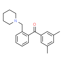 ChemSpider 2D Image | 1-{[2-(3,5-dimethylbenzoyl)phenyl]methyl}piperidine | C21H25NO