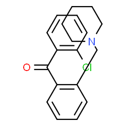 ChemSpider 2D Image | 1-{[2-(2-CHLOROBENZOYL)PHENYL]METHYL}PIPERIDINE | C19H20ClNO