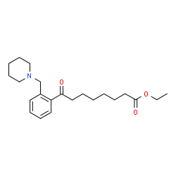 ChemSpider 2D Image | ethyl 8-oxo-8-[2-(piperidinomethyl)phenyl]octanoate | C22H33NO3