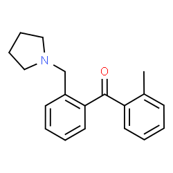ChemSpider 2D Image | 1-{[2-(2-METHYLBENZOYL)PHENYL]METHYL}PYRROLIDINE | C19H21NO