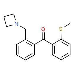 ChemSpider 2D Image | (2-(Azetidin-1-ylmethyl)phenyl)(2-(methylthio)phenyl)methanone | C18H19NOS
