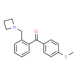 ChemSpider 2D Image | (2-(Azetidin-1-ylmethyl)phenyl)(4-(methylthio)phenyl)methanone | C18H19NOS