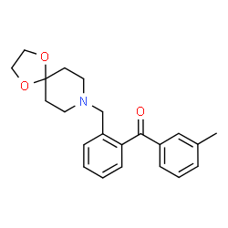 ChemSpider 2D Image | (2-(1,4-Dioxa-8-azaspiro[4.5]decan-8-ylmethyl)phenyl)(m-tolyl)methanone | C22H25NO3