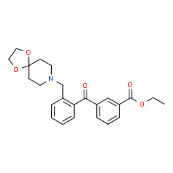 ChemSpider 2D Image | Ethyl 3-[2-(1,4-dioxa-8-azaspiro[4.5]dec-8-ylmethyl)benzoyl]benzoate | C24H27NO5