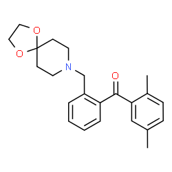 ChemSpider 2D Image | (2,5-Dimethylphenyl)[2-(1,4-dioxa-8-azaspiro[4.5]dec-8-ylmethyl)phenyl]methanone | C23H27NO3