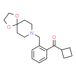 ChemSpider 2D Image | Cyclobutyl[2-(1,4-dioxa-8-azaspiro[4.5]dec-8-ylmethyl)phenyl]methanone | C19H25NO3