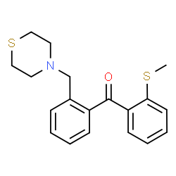 ChemSpider 2D Image | [2-(Methylsulfanyl)phenyl][2-(4-thiomorpholinylmethyl)phenyl]methanone | C19H21NOS2