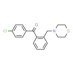 ChemSpider 2D Image | 4-{[2-(4-CHLOROBENZOYL)PHENYL]METHYL}THIOMORPHOLINE | C18H18ClNOS