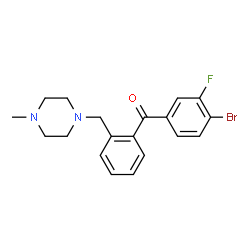 ChemSpider 2D Image | (4-Bromo-3-fluorophenyl){2-[(4-methyl-1-piperazinyl)methyl]phenyl}methanone | C19H20BrFN2O