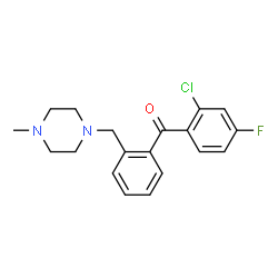 ChemSpider 2D Image | (2-Chloro-4-fluorophenyl)[2-[(4-methyl-1-piperazinyl)methyl]phenyl]methanone | C19H20ClFN2O