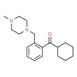ChemSpider 2D Image | Cyclohexyl[2-[(4-methyl-1-piperazinyl)methyl]phenyl]methanone | C19H28N2O