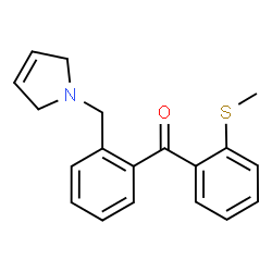 ChemSpider 2D Image | (2-((2,5-Dihydro-1H-pyrrol-1-yl)methyl)phenyl)(2-(methylthio)phenyl)methanone | C19H19NOS