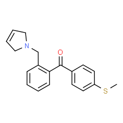 ChemSpider 2D Image | (2-((2,5-Dihydro-1H-pyrrol-1-yl)methyl)phenyl)(4-(methylthio)phenyl)methanone | C19H19NOS