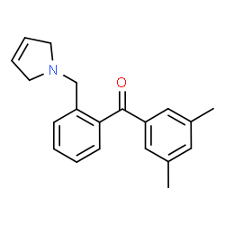 ChemSpider 2D Image | [2-(2,5-Dihydro-1H-pyrrol-1-ylmethyl)phenyl](3,5-dimethylphenyl)methanone | C20H21NO