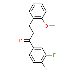 ChemSpider 2D Image | 1-(3,4-Difluorophenyl)-3-(2-methoxyphenyl)-1-propanone | C16H14F2O2