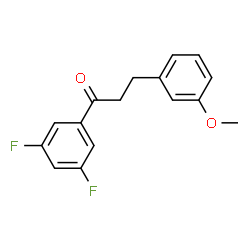 ChemSpider 2D Image | 1-(3,5-Difluorophenyl)-3-(3-methoxyphenyl)-1-propanone | C16H14F2O2