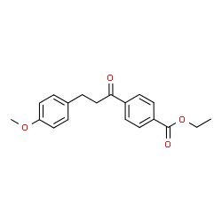 ChemSpider 2D Image | Ethyl 4-[3-(4-methoxyphenyl)propanoyl]benzoate | C19H20O4